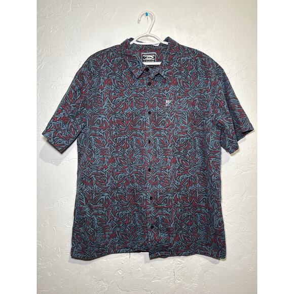 Quicksilver saturn short sleeve button down shirt mens XL y2k classic resort - Picture 1 of 7